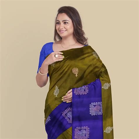 Digital Burberry Silk Saree – Madrassi Weaves